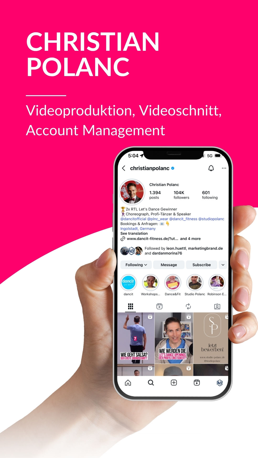 Instagram profile Christian Polanc Thumbnail