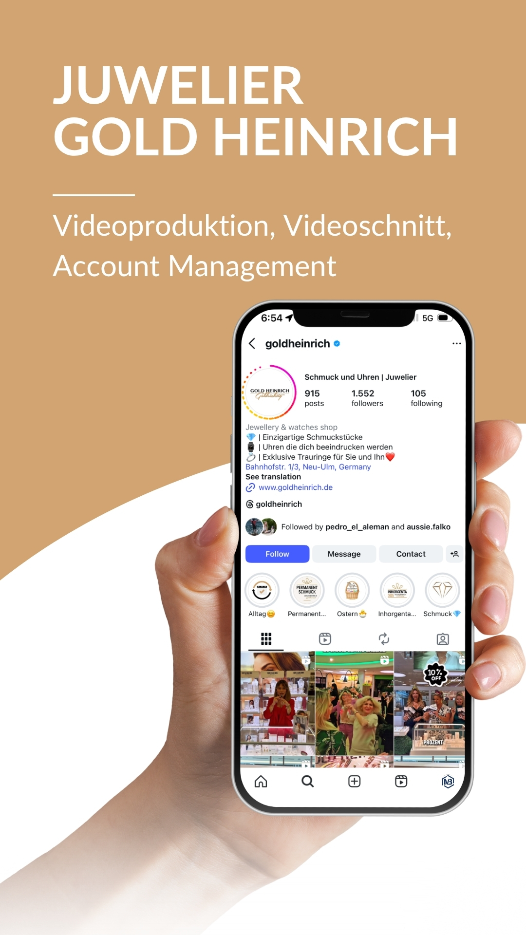 Instagram profile Jeweler Gold Heinrich Thumbnail